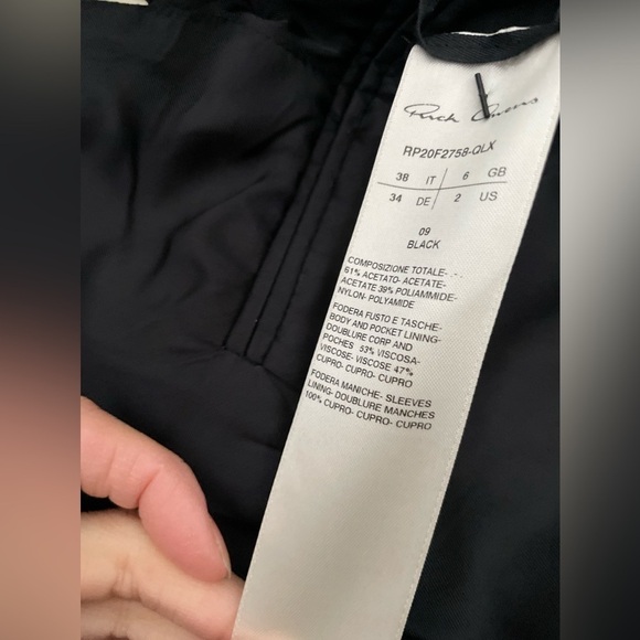 Rick Owens double breasted blazer in black NWT - Picture 10 of 11